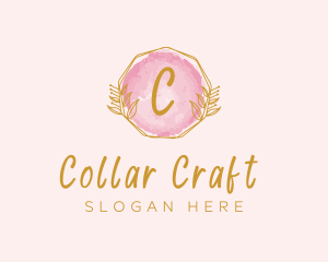 Beauty Watercolor Wreath logo design