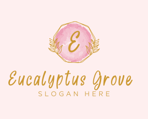 Beauty Watercolor Wreath logo design