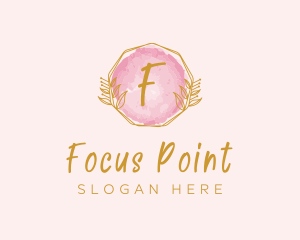 Beauty Watercolor Wreath logo design