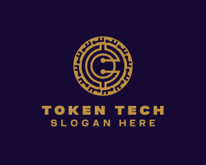 Token - Fintech Cryptocurrency C logo design