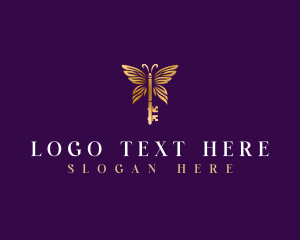 Salon - Butterfly Key Wing logo design