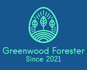 Forest Line Art logo design