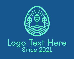 Eco Park - Forest Line Art logo design