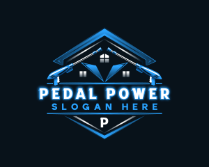 Roof Power Wash Sanitation logo design