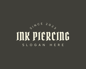 Piercing - Tattoo Piercing Business logo design