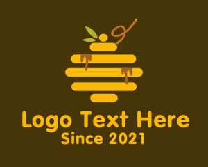 Hive - Minimalist Honey Beehive logo design