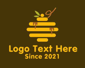 Honey - Minimalist Honey Beehive logo design
