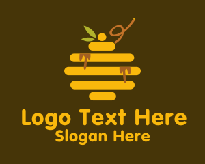 Minimalist Honey Beehive Logo