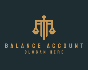 Account - Legal Judicial Scale logo design