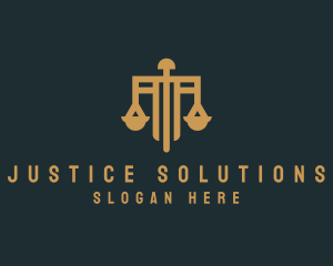 Legal Judicial Scale  logo design