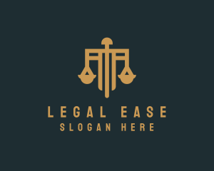 Judiciary - Legal Judicial Scale logo design