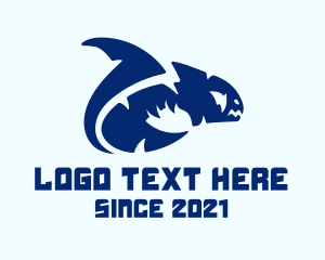 Fisheries - Blue Moray Eel logo design