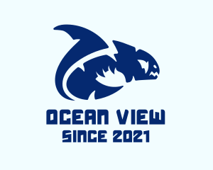 Blue Moray Eel  logo design