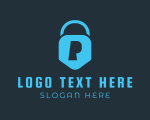 Privacy - Private Padlock Letter P logo design