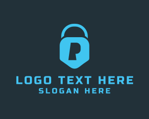 Password - Secure Padlock P logo design