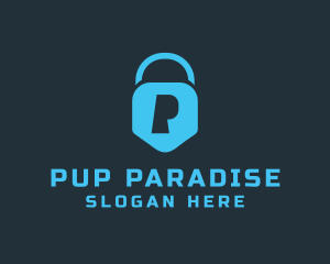 Secure Padlock P logo design