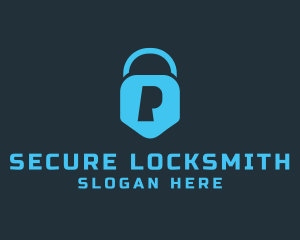 Locksmith - Secure Padlock P logo design