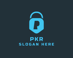 Secure Padlock P logo design