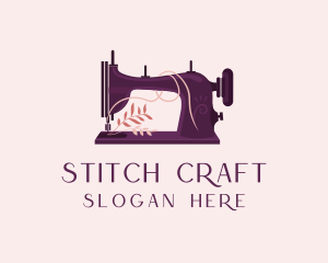 Needlework - Sewing Machine Fashion Nature logo design