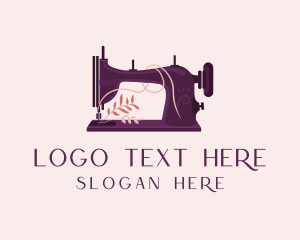 Sewing Machine Fashion Nature Logo