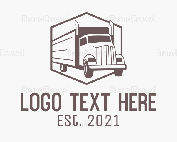 Delivery Cargo Truck Logo