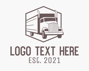 Distribution - Delivery Cargo Truck logo design
