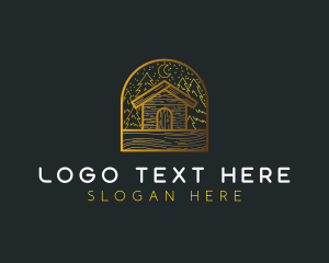 Cabin - Cabin House Campsite logo design