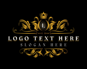 High End - Royal Crown Ornament logo design