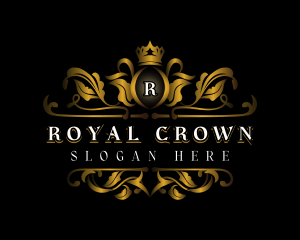 Royal Crown Ornament logo design