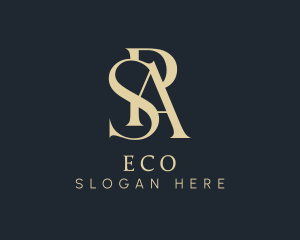 Golden Elegant Letter PSA Monogram Logo