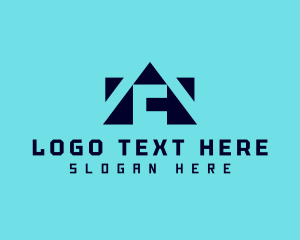 Triangle - Geometric Roof Real Estate logo design