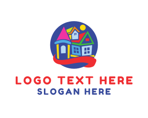Painting - Colorful Toy House logo design