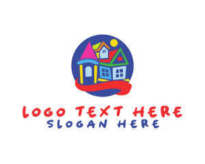 House - Colorful Toy House logo design