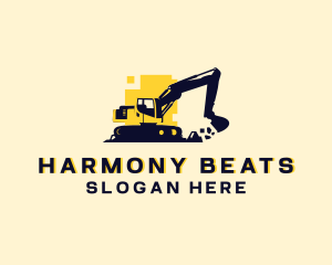 Construction Heavy Equipment Excavator Logo