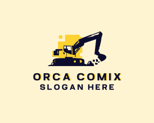 Construction Heavy Equipment Excavator Logo