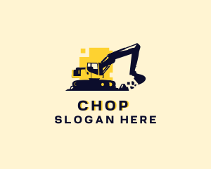 Construction Heavy Equipment Excavator Logo