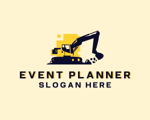 Construction Heavy Equipment Excavator Logo