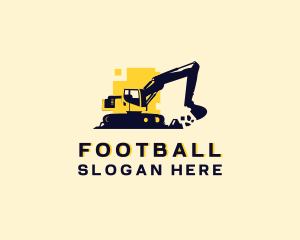 Construction Heavy Equipment Excavator Logo