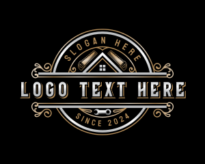 Vintage - Roofing Repair Carpentry logo design