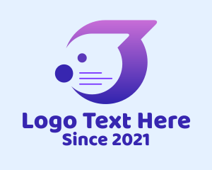 Chat - Cat Messaging App logo design