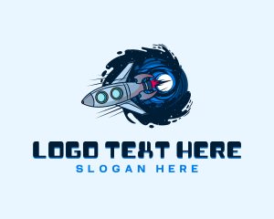 Explorer - Spaceship Rocket Exploration logo design