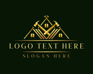 Nail - Luxury Hammer Nail Roofing logo design