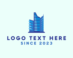 High Rise - Skyline Building Metropolis logo design