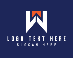 Book - Logistics Arrow Letter W logo design