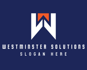 Logistics Arrow Letter W logo design