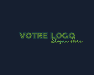 Vintage Neon Business Logo