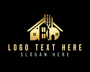 Construction - Deluxe Home Architecture logo design