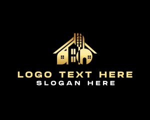 Builder - Deluxe House Architecture logo design