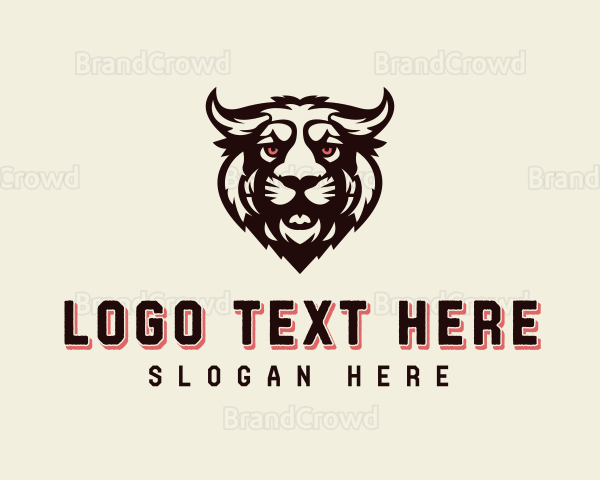 Lion Beast Horns Logo