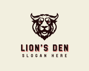 Lion Beast Horns logo design